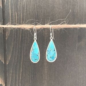 925 Sterling Silver Turquoise Earrings
